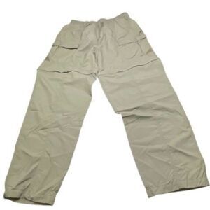 Columbia Olive Green Hybrid PFG Nylon Convertible Cargo Fishing Pants Men’s XL